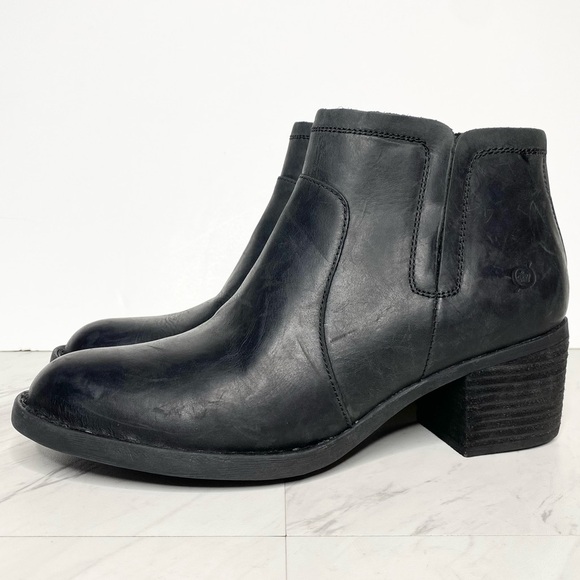 Born Reece Black Leather Bootie 10M - Picture 1 of 15